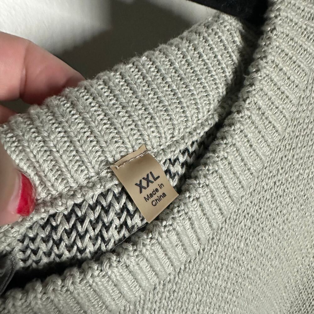 Fear of God Essentials Men's FW21 Knit Pullover Sweater Green Concrete Size XXL - Picture 6 of 16
